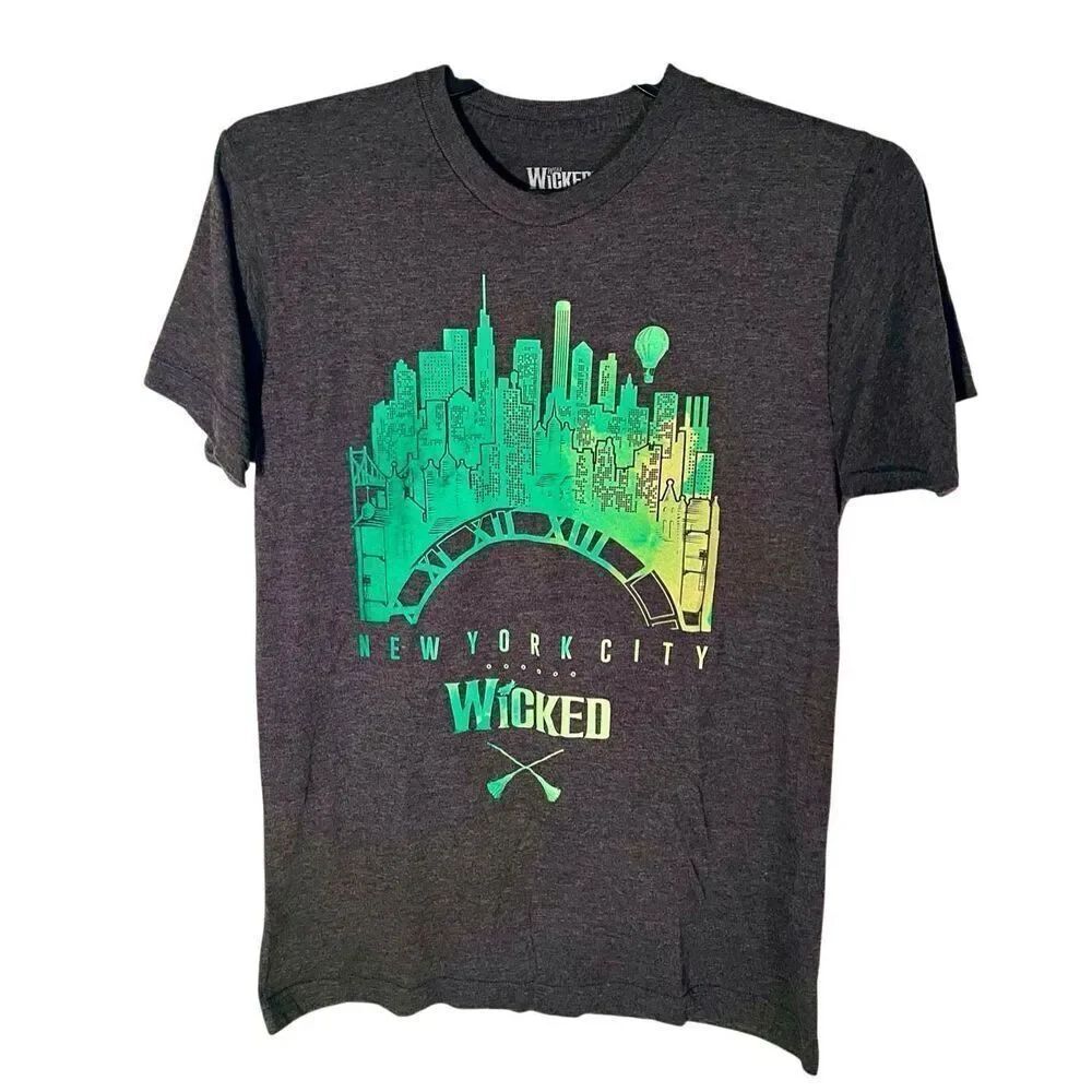 WICKED The Musical BROADWAY SHOW UNISEX New York City CLOCK T-SHIRT Size Medium